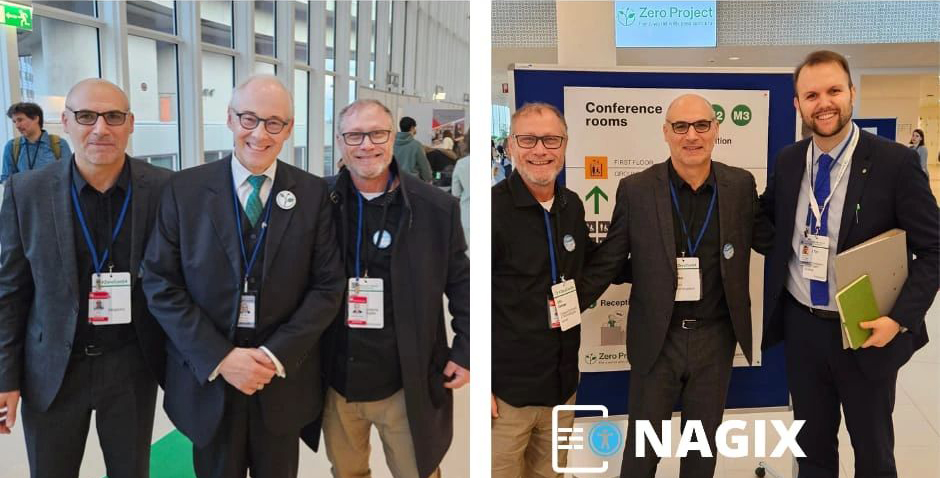 undefinedIn the top photo: Ofir and Rami with Johannes Rauch, Austria's Minister of Social Affairs, Health, and Consumer Protection.
In the middle photo, from left: Ofir and Rami with Martin Essl, founder of ZERO PROJECT; on the right with Robin Tim Weis, Director of International Relations and Projects at the organization.
In the bottom photo: Ofir and Rami with Caroline Casey, founder of VALUABLE 500.